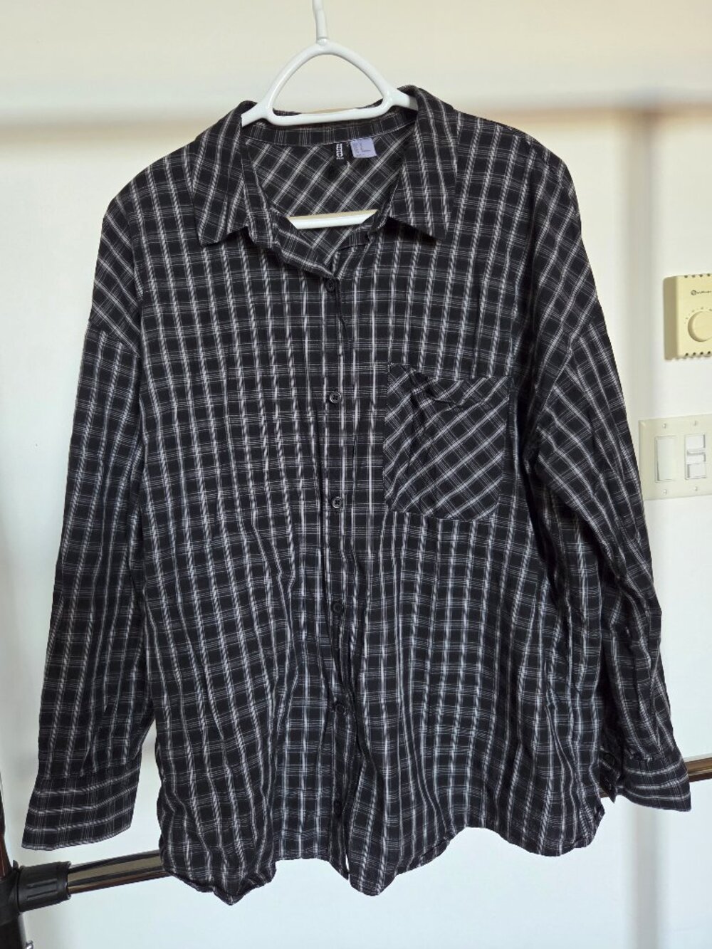 Divided Plaid Button Up Shirt
